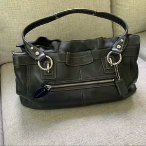 Black coach purse pebbled leather Penelope shopper